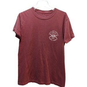 Party Pants Let's Get Knotty Men's t-shirt S small garment dyed red back graphic